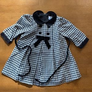 Girls Florence Eiseman dress. 18 months black and white